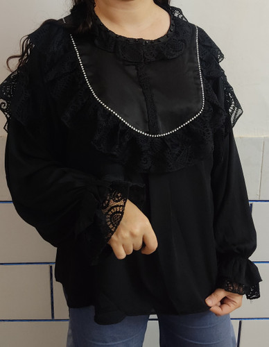شومیز زنانه حریر مشکی